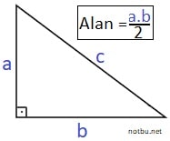 Dik üçgenin alanı nasıl bulunur